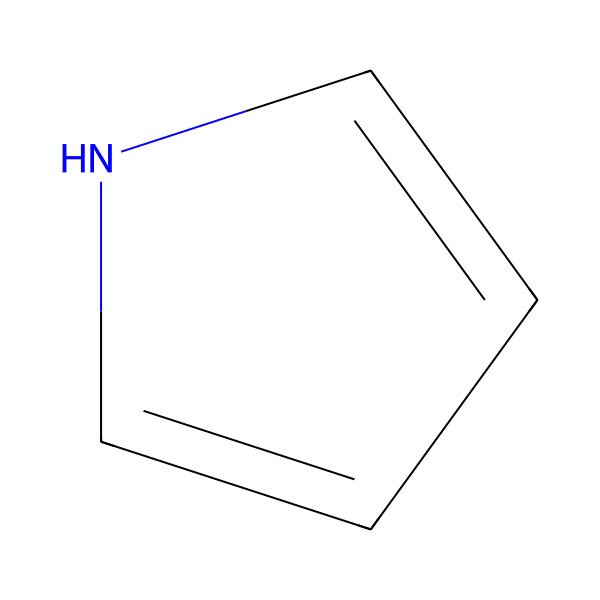 2D Structure of Pyrrole
