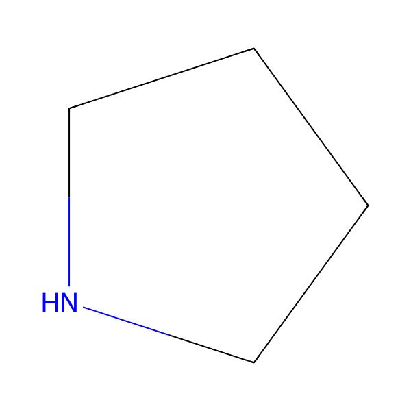 2D Structure of Pyrrolidine 2D Structure of Pyrrolidine