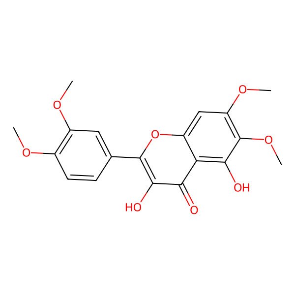 2D Structure of Quercetagetin-6,7-3',4'-tetramethyl Ether 2D Structure of Quercetagetin-6,7-3',4'-tetramethyl Ether