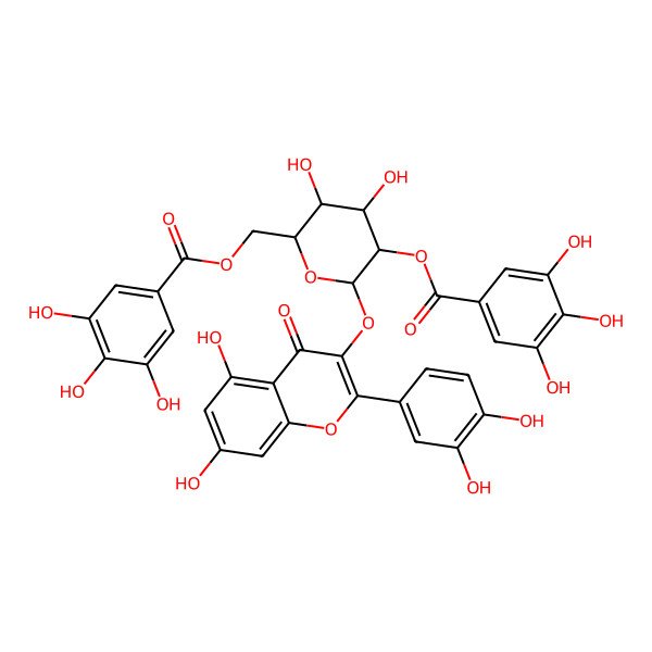 2D Structure of Quercetin 3-(2,6-O-digalloylgalactoside)