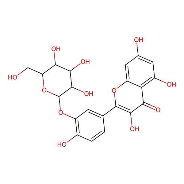 2D Structure of Quercetin-3'-glucoside