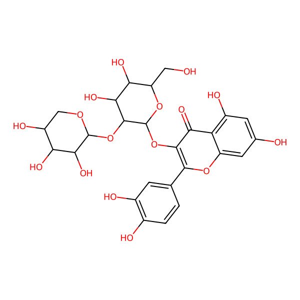 2D Structure of Quercetin 3-sambubioside