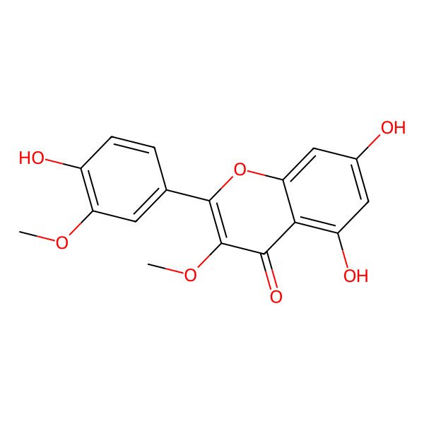 2D Structure of Quercetin 3,3'-dimethyl ether