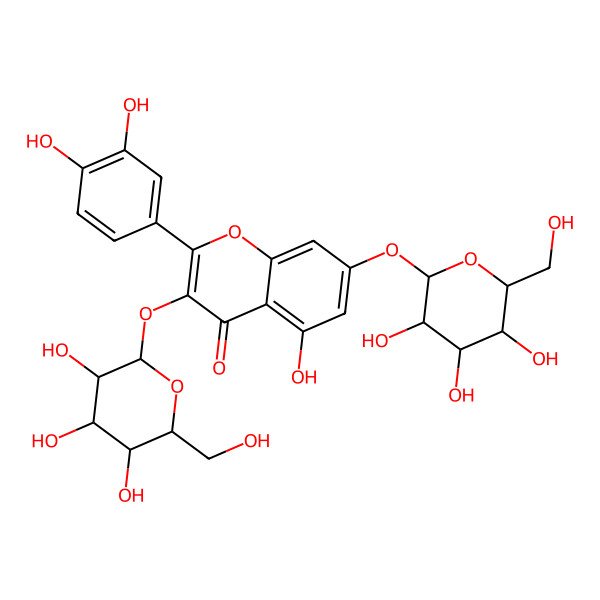 2D Structure of Quercetin 3,7-diglucoside