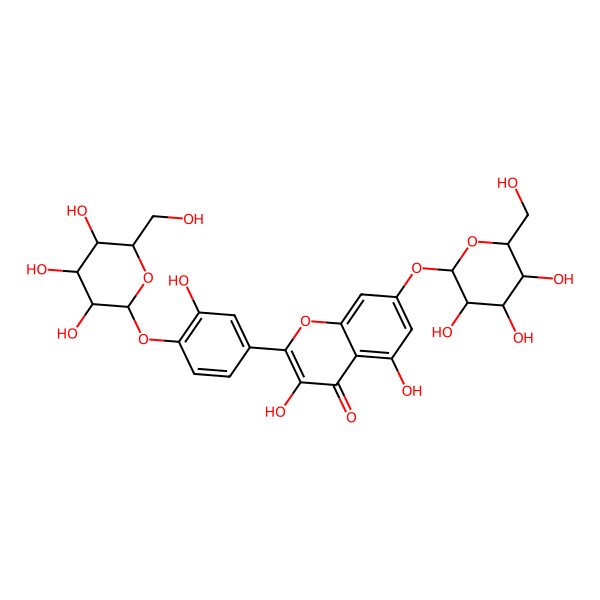 2D Structure of Quercetin 7,4'-diglucoside