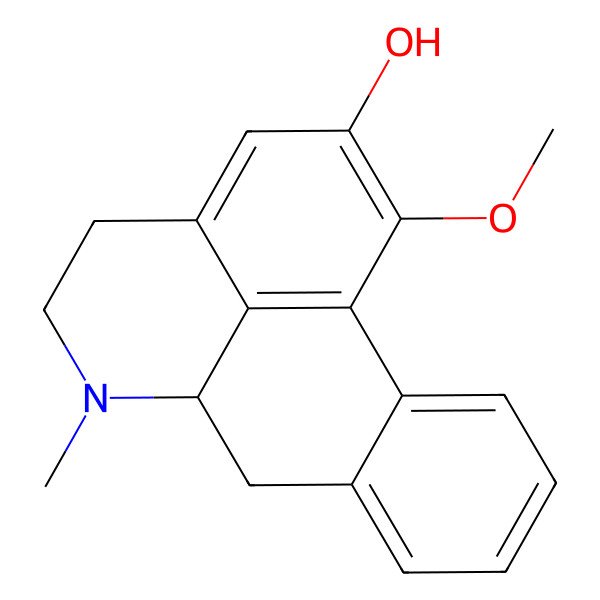 2D Structure of (R)-1-Methoxy-6-methyl-5,6,6a,7-tetrahydro-4H-dibenzo[de,g]quinolin-2-ol
