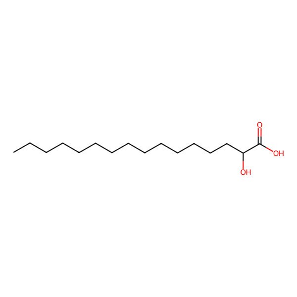 2D Structure of (R)-2-hydroxypalmitic acid