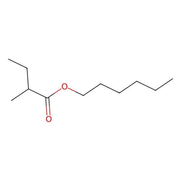 2D Structure of (R)-2-Methylbutanoic acid hexyl ester