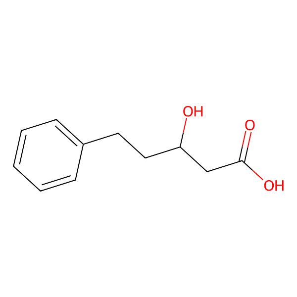 2D Structure of (r)-3-Hydroxy-5-phenylvaleric acid