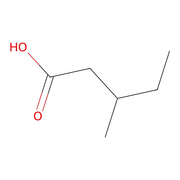 2D Structure of (R)-3-Methyl-pentanoic acid