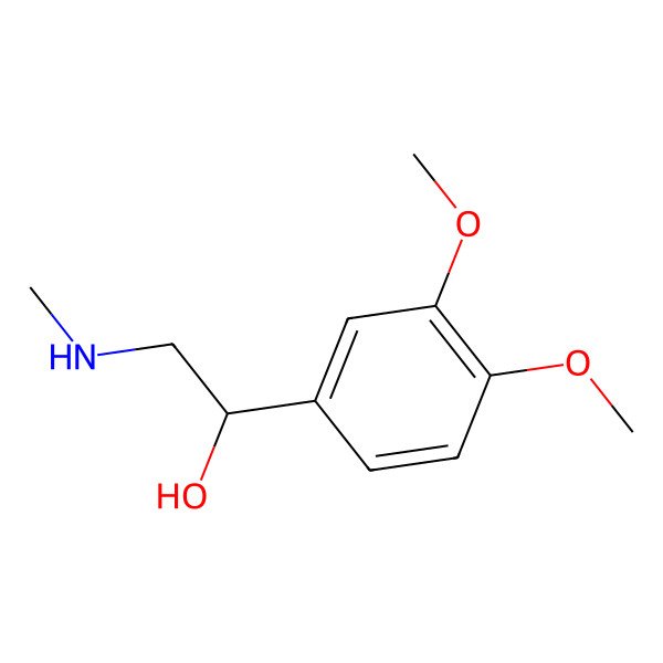 2D Structure of (R)-3,4-Dimethoxy-alpha-((methylamino)methyl)benzenemethanol