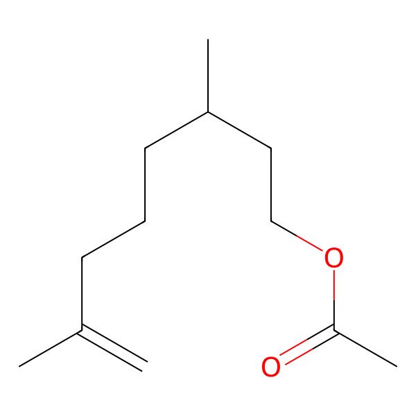 2D Structure of [R,(+)]-3,7-Dimethyl-7-octen-1-ol acetate
