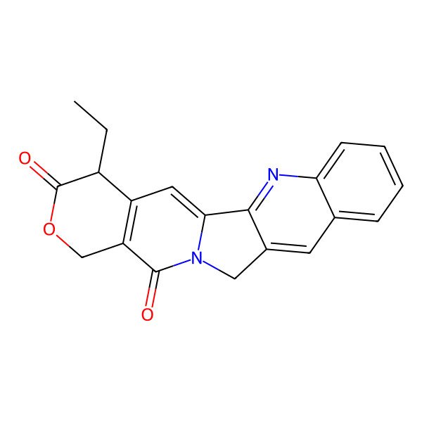 2D Structure of (R)-4-Ethyl-1H-pyrano(3',4':6,7)indolizino(1,2-b)quinoline-3,14(4H,12H)-dione