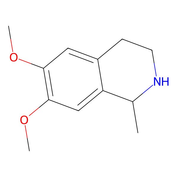 2D Structure of (R)-6,7-dimethoxy-1-methyl-1,2,3,4-tetrahydroisoquinoline