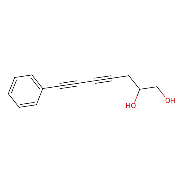 2D Structure of (R)-7-Phenyl-4,6-heptadiyne-1,2-diol