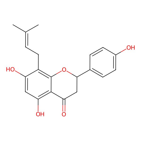 2D Structure of (2r)-8-Prenylnaringenin 2D Structure of (2r)-8-Prenylnaringenin