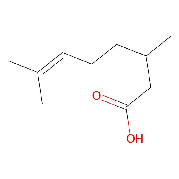 2D Structure of (R)-(+)-Citronellic acid