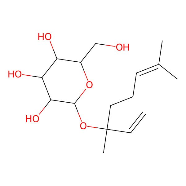 2D Structure of (R)-Linaryl beta-D-glucopyranoside