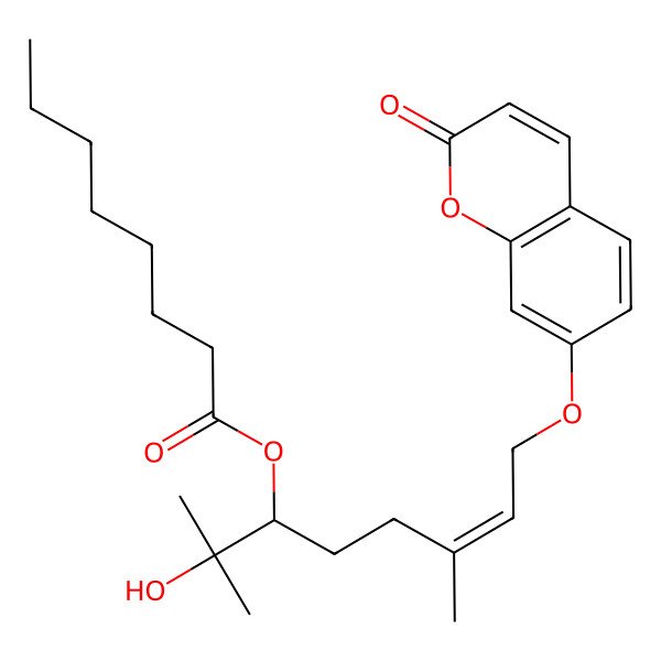 2D Structure of R-(+)-Marmin-6'-Octanoate