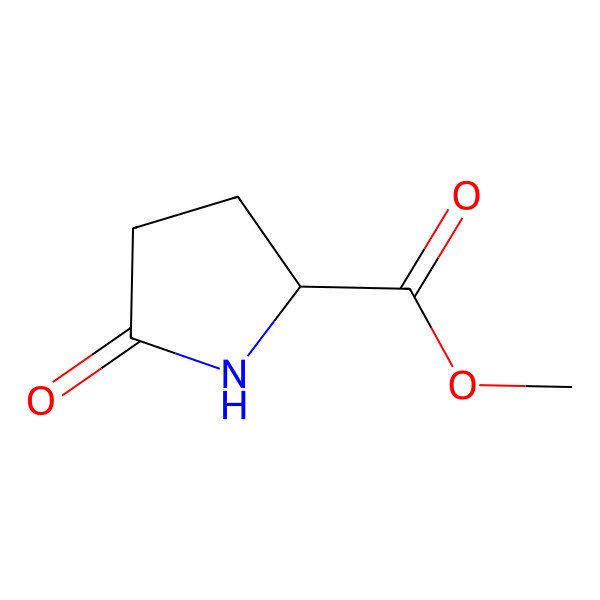 2D Structure of (R)-Methyl 5-oxopyrrolidine-2-carboxylate 2D Structure of (R)-Methyl 5-oxopyrrolidine-2-carboxylate