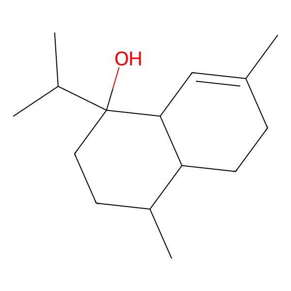 2D Structure of Rel-(1R,4R,4aS,8aR)-1-isopropyl-4,7-dimethyl-1,2,3,4,4a,5,6,8a-octahydronaphthalen-1-ol 2D Structure of Rel-(1R,4R,4aS,8aR)-1-isopropyl-4,7-dimethyl-1,2,3,4,4a,5,6,8a-octahydronaphthalen-1-ol