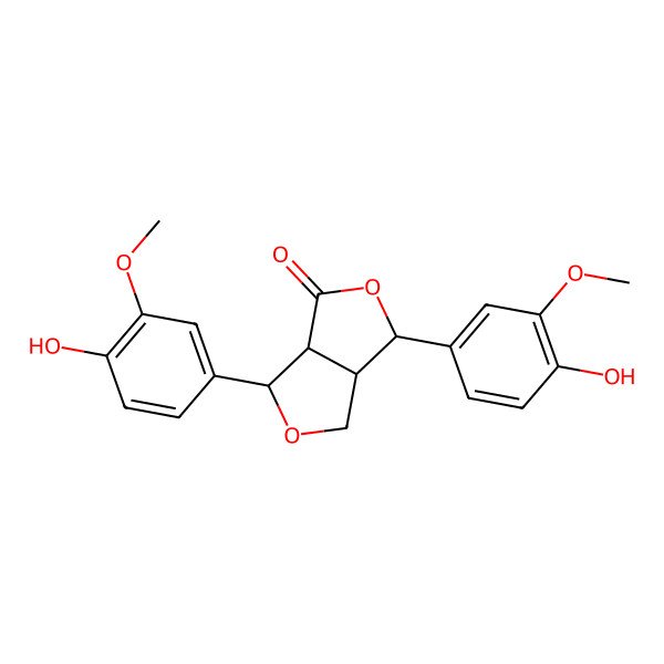 2D Structure of rel-(3S,3aR,6S,6aS)-3,6-Bis(4-hydroxy-3-methoxyphenyl)tetrahydrofuro[3,4-c]furan-1(3H)-one