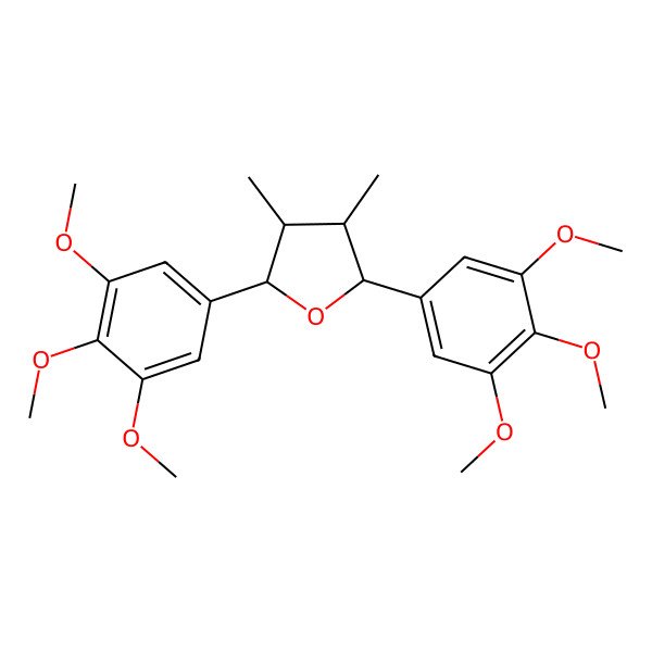 2D Structure of rel-(7S,8S,7'R,8'R)-3,3',4,4',5,5'-hexamethoxy-7.O.7',8.8'-lignan