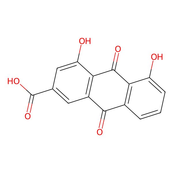 2D Structure of Rhein