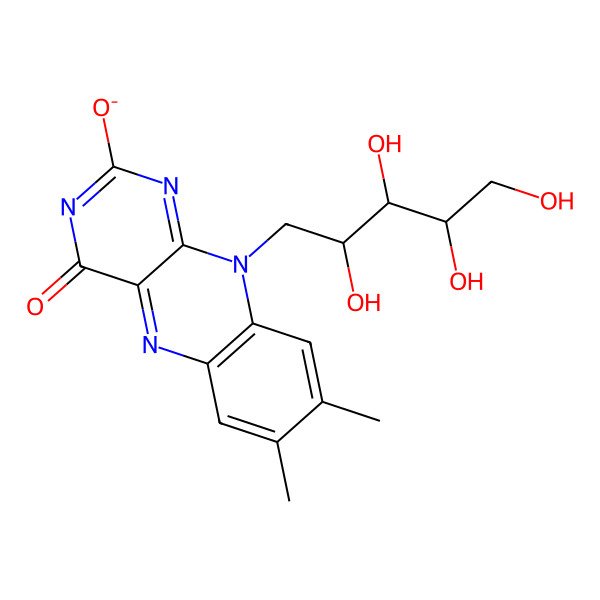 2D Structure of Riboflavin(1-)