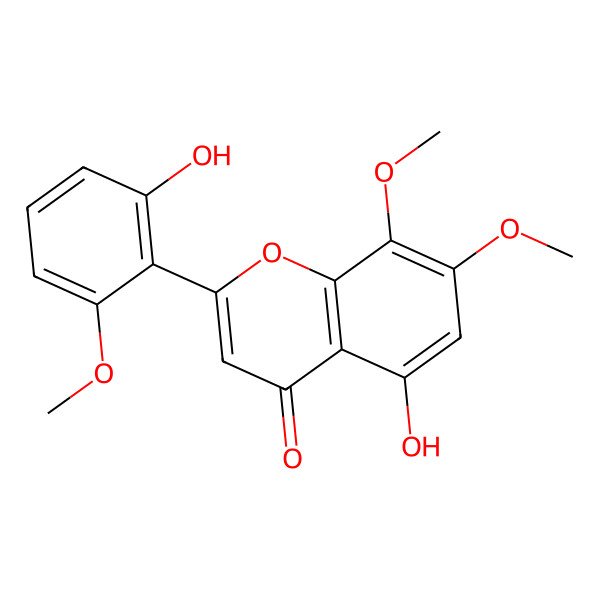 2D Structure of Rivularin (flavone)