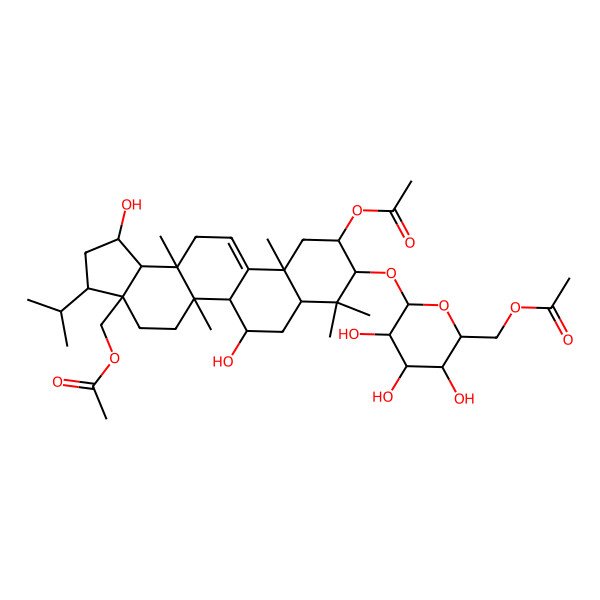 2D Structure of rubianol-e 3-O-(6'-O-acetyl)-beta-D-glucopyranoside