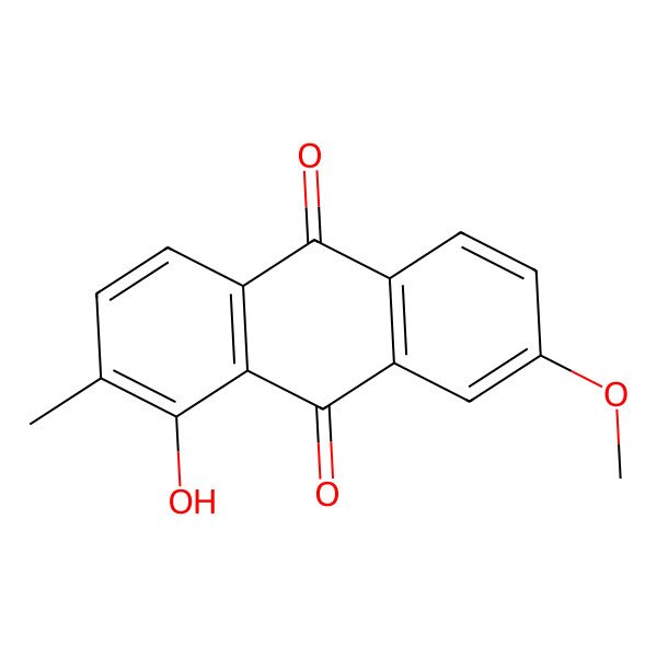 2D Structure of 1-Hydroxy-7-methoxy-2-methylanthracene-9,10-dione 2D Structure of 1-Hydroxy-7-methoxy-2-methylanthracene-9,10-dione