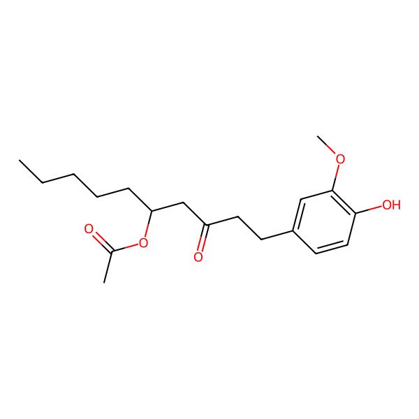 2D Structure of (S)-1-(4-Hydroxy-3-methoxyphenyl)-3-oxodecan-5-yl acetate