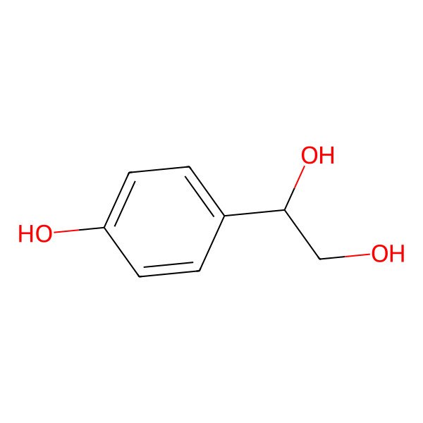 2D Structure of (S)-1-(4-Hydroxyphenyl)ethane-1,2-diol