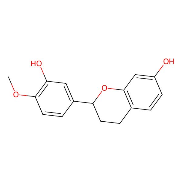 2D Structure of 7,3'-Dihydroxy-4'-methoxyflavan
