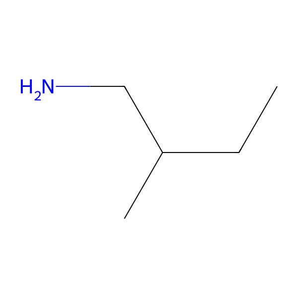 2D Structure of 2-Methylbutylamine, (S)-