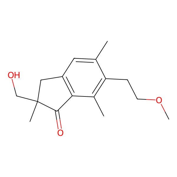 2D Structure of (S)-2,3-Dihydro-2-(hydroxymethyl)-6-(2-methoxyethyl)-2,5,7-trimethyl-1H-inden-1-one