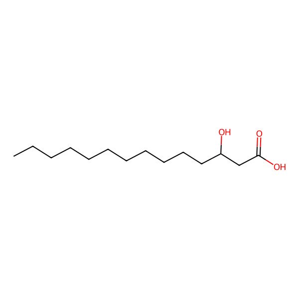 2D Structure of (S)-3-Hydroxymyristic acid