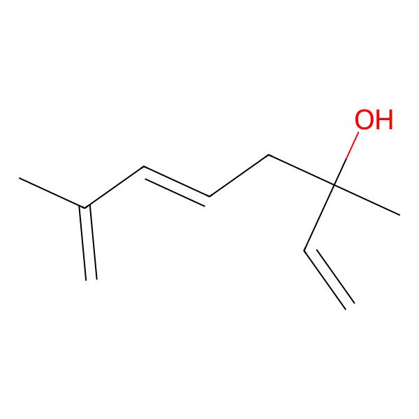 2D Structure of (3S,5E)-3,7-dimethylocta-1,5,7-trien-3-ol