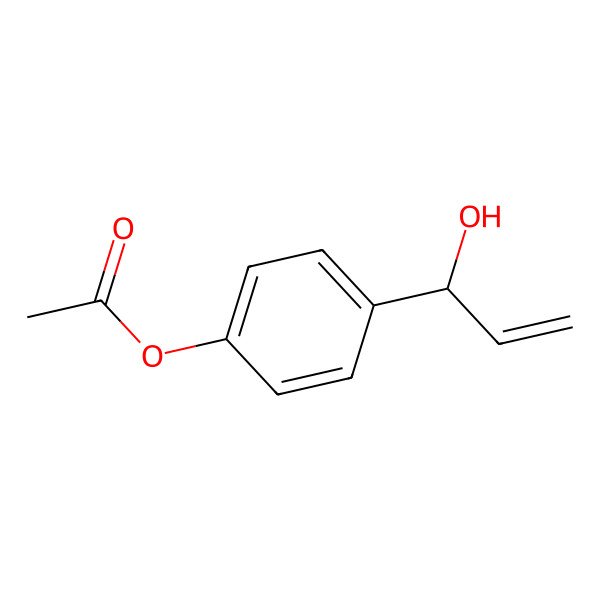 2D Structure of (S)-4-(1-Hydroxyallyl)phenyl acetate