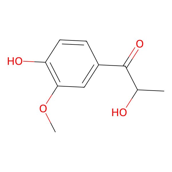 2D Structure of (2S)-2-hydroxy-1-(4-hydroxy-3-methoxyphenyl)propan-1-one