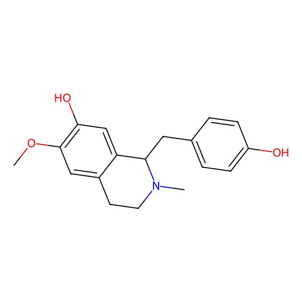 2D Structure of (S)-N-Methylcoclaurine