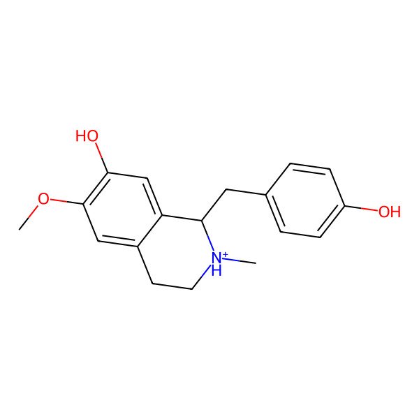 2D Structure of (S)-N-methylcoclaurinium(1+)