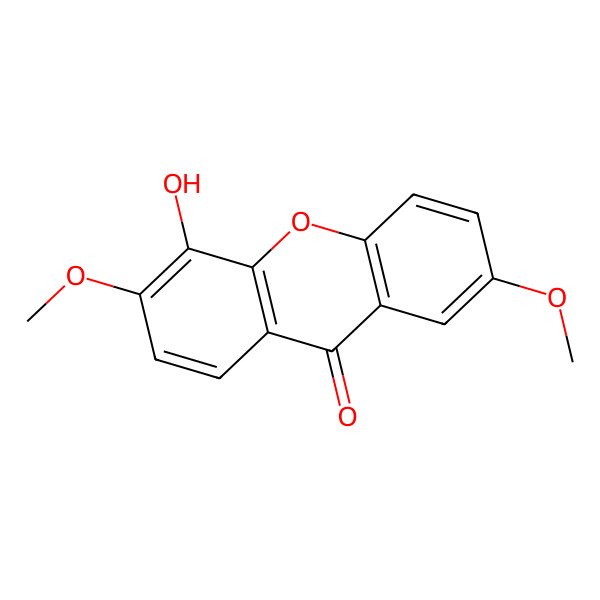 2D Structure of 5-Hydroxy-2,6-dimethoxyxanthen-9-one