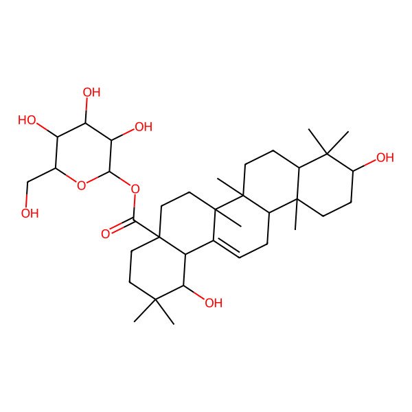 2D Structure of Siaresinolic acid 28-O-beta-D-glucopyranosyl ester