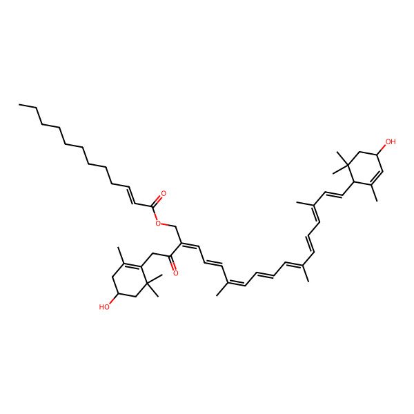 2D Structure of Siphonaxanthin ester/Siphonaxanthin dodecenoate/(Siphonein)