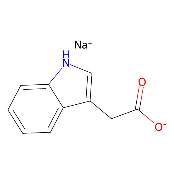 2D Structure of Sodium 2-(1H-indol-3-yl)acetate 2D Structure of Sodium 2-(1H-indol-3-yl)acetate