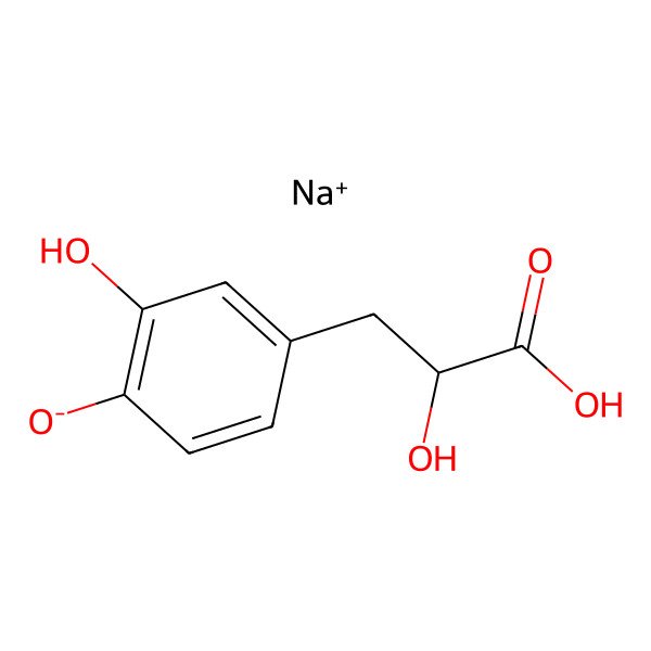 2D Structure of sodium 4-[(2R)-2-carboxy-2-hydroxyethyl]-2-hydroxyphenolate