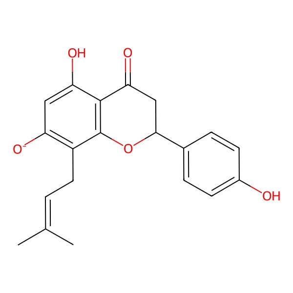 2D Structure of sophoraflavanone B(1-)