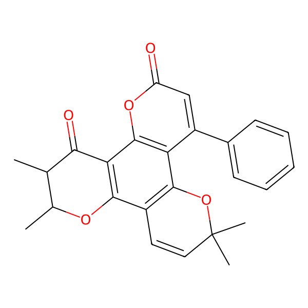 2D Structure of (16S,17S)-10,10,16,17-tetramethyl-6-phenyl-3,9,15-trioxatetracyclo[12.4.0.02,7.08,13]octadeca-1(14),2(7),5,8(13),11-pentaene-4,18-dione